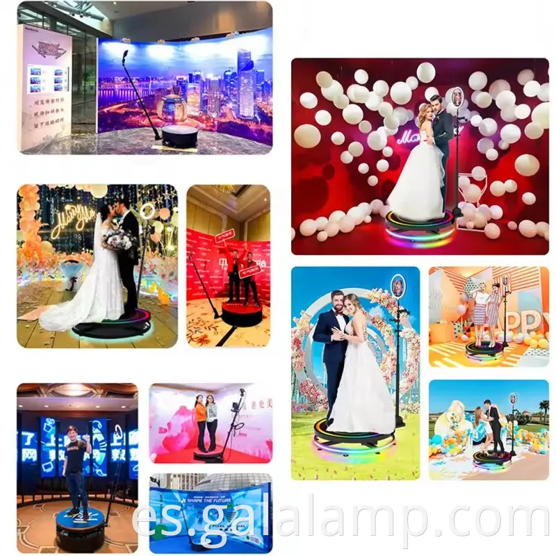 Dispositivo de cámara envolvente de 360 grados, rotación automática, selfies vivos